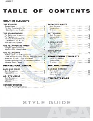 ACA Style Guide TOC