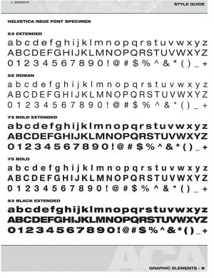 ACA Style Guide Typeface Specimen